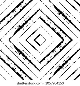 Abstract grunge grid stripe halftone background pattern. Black and white line vector illustration
