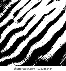 Abstract grunge grid stripe halftone background pattern. Black and white line vector illustration
