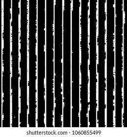 Abstract grunge grid stripe halftone background pattern. Black and white line vector illustration
