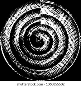 Abstract grunge grid stripe halftone background pattern. Black and white line vector illustration
