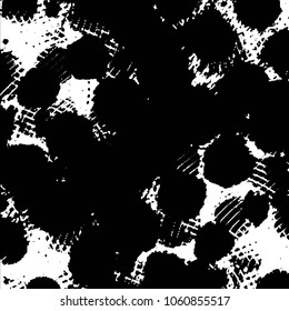 Abstract grunge grid stripe halftone background pattern. Black and white line vector illustration
