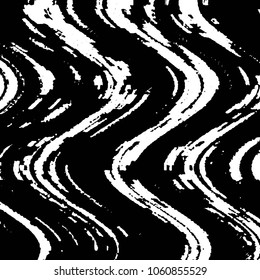 Abstract grunge grid stripe halftone background pattern. Black and white line vector illustration
