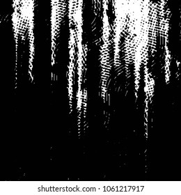 Abstract grunge grid stripe halftone background pattern. Black and white line vector illustration
