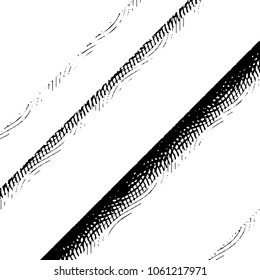 Abstract grunge grid stripe halftone background pattern. Black and white line vector illustration
