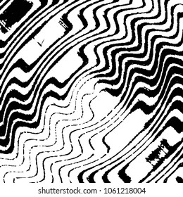 Abstract grunge grid stripe halftone background pattern. Black and white line vector illustration
