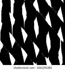 Abstract grunge grid stripe halftone background pattern. Black and white line vector illustration
