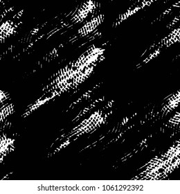 Abstract grunge grid stripe halftone background pattern. Black and white line vector illustration
