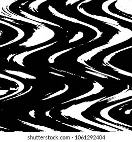 Abstract grunge grid stripe halftone background pattern. Black and white line vector illustration
