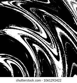 Abstract grunge grid stripe halftone background pattern. Black and white line vector illustration

