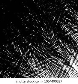 Abstract grunge grid stripe halftone background pattern. Black and white line vector illustration
