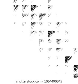 Abstract grunge grid stripe halftone background pattern. Black and white line vector illustration
