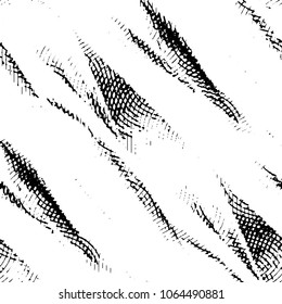 Abstract grunge grid stripe halftone background pattern. Black and white line vector illustration

