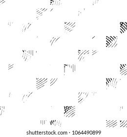 Abstract grunge grid stripe halftone background pattern. Black and white line vector illustration
