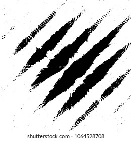 Abstract grunge grid stripe halftone background pattern. Black and white line vector illustration
