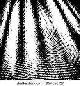 Abstract grunge grid stripe halftone background pattern. Black and white line vector illustration
