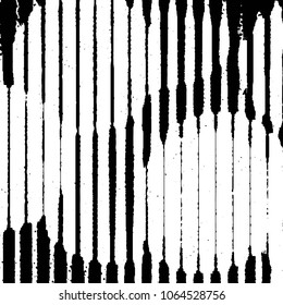 Abstract grunge grid stripe halftone background pattern. Black and white line vector illustration
