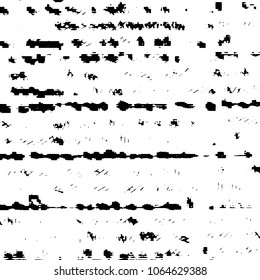 Abstract grunge grid stripe halftone background pattern. Black and white line vector illustration
