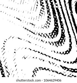 Abstract grunge grid stripe halftone background pattern. Black and white line vector illustration
