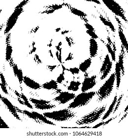Abstract grunge grid stripe halftone background pattern. Black and white line vector illustration
