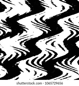 Abstract grunge grid stripe halftone background pattern. Black and white line vector illustration
