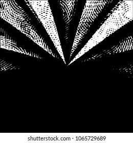 Abstract grunge grid stripe halftone background pattern. Black and white line vector illustration
