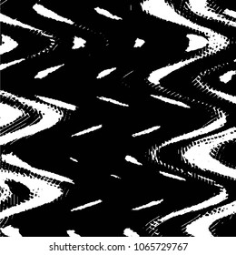 Abstract grunge grid stripe halftone background pattern. Black and white line vector illustration
