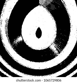 Abstract grunge grid stripe halftone background pattern. Black and white line vector illustration
