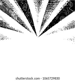 Abstract grunge grid stripe halftone background pattern. Black and white line vector illustration
