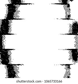 Abstract grunge grid stripe halftone background pattern. Black and white line vector illustration
