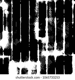 Abstract grunge grid stripe halftone background pattern. Black and white line vector illustration
