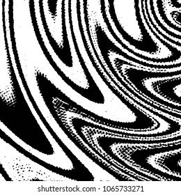 Abstract grunge grid stripe halftone background pattern. Black and white line vector illustration
