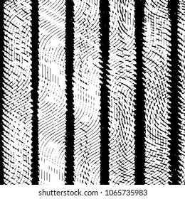 Abstract grunge grid stripe halftone background pattern. Black and white line vector illustration
