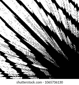 Abstract grunge grid stripe halftone background pattern. Black and white line vector illustration
