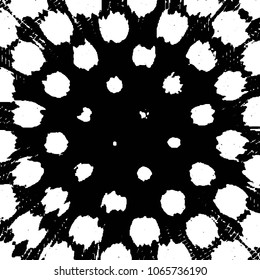 Abstract grunge grid stripe halftone background pattern. Black and white line vector illustration
