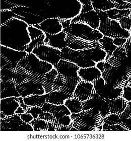 Abstract grunge grid stripe halftone background pattern. Black and white line vector illustration
