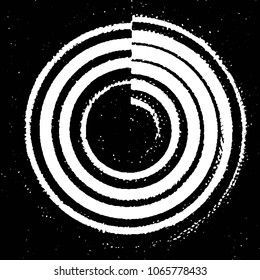 Abstract grunge grid stripe halftone background pattern. Black and white line vector illustration
