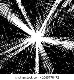 Abstract grunge grid stripe halftone background pattern. Black and white line vector illustration
