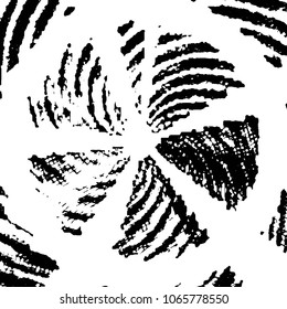 Abstract grunge grid stripe halftone background pattern. Black and white line vector illustration
