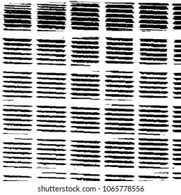Abstract grunge grid stripe halftone background pattern. Black and white line vector illustration
