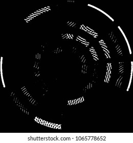 Abstract grunge grid stripe halftone background pattern. Black and white line vector illustration
