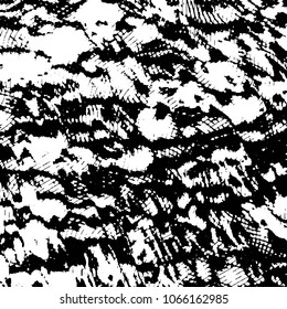 Abstract grunge grid stripe halftone background pattern. Black and white line vector illustration
