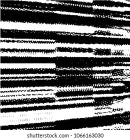 Abstract grunge grid stripe halftone background pattern. Black and white line vector illustration
