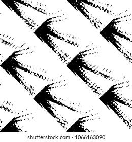 Abstract grunge grid stripe halftone background pattern. Black and white line vector illustration
