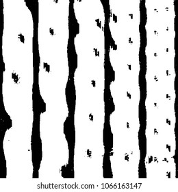 Abstract grunge grid stripe halftone background pattern. Black and white line vector illustration

