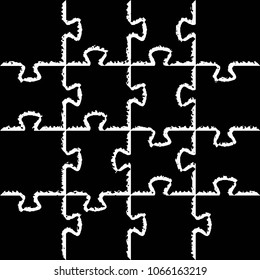 Abstract grunge grid stripe halftone background pattern. Black and white line vector illustration
