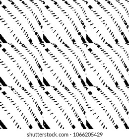 Abstract grunge grid stripe halftone background pattern. Black and white line vector illustration
