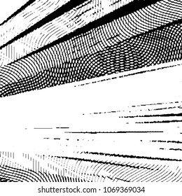Abstract grunge grid stripe halftone background pattern. Black and white line vector illustration

