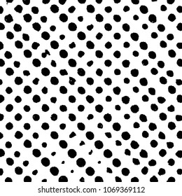 Abstract grunge grid stripe halftone background pattern. Black and white line vector illustration
