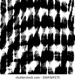 Abstract grunge grid stripe halftone background pattern. Black and white line vector illustration
