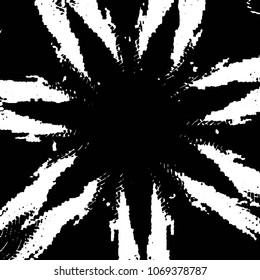 Abstract grunge grid stripe halftone background pattern. Black and white line vector illustration
